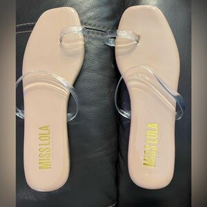 Miss Lola Clear Sandals